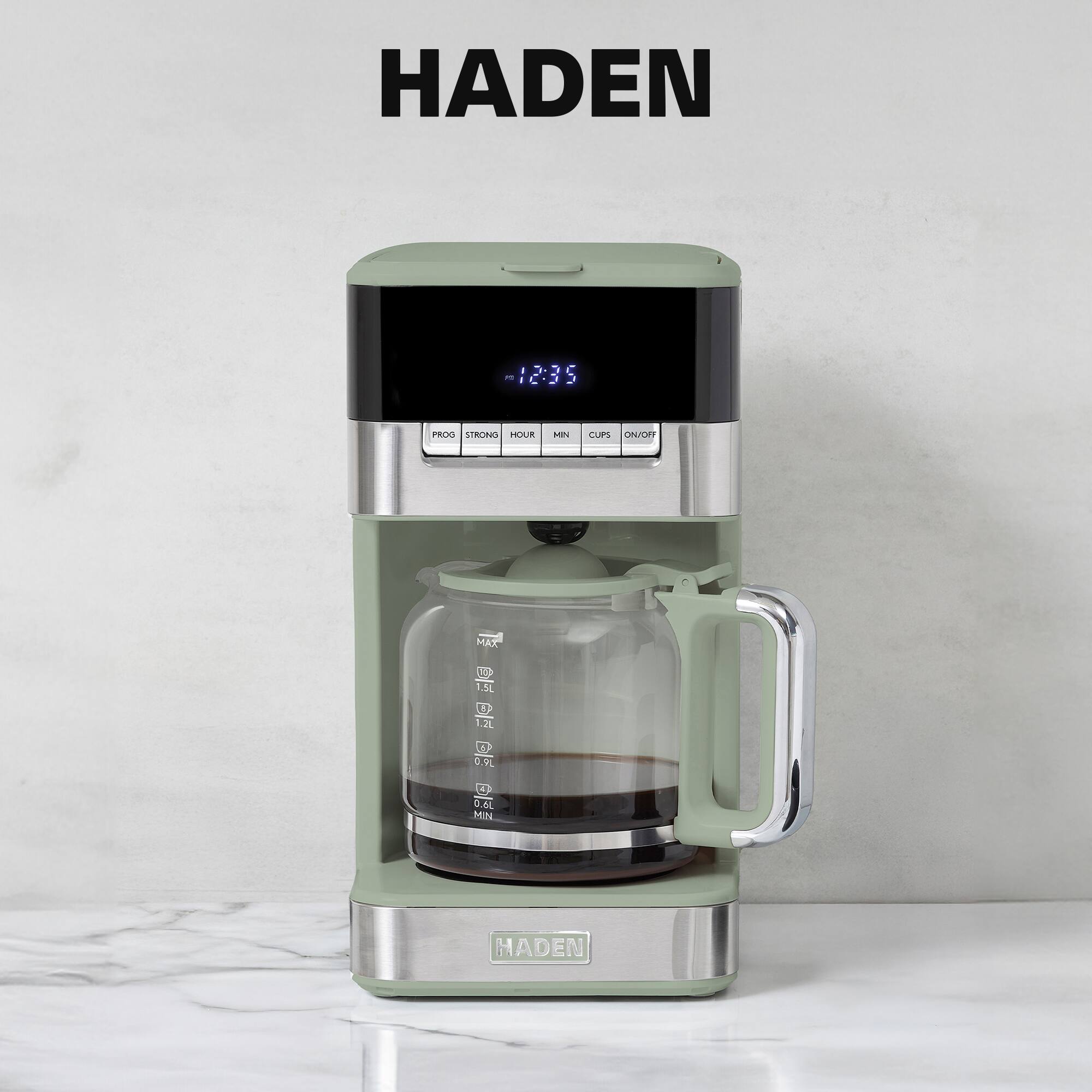 HADEN

12:35

PROG STRONG HOUR CUPS ON/OFF

MAX
1.5L
1.2L
0.9L
0.6L
0.3L
MIN

HADEN