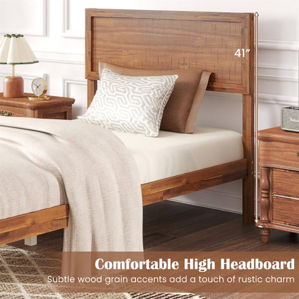 41" Ocdal Comfortable High Headboard  
Subtle wood grain accents add a touch of rustic charm