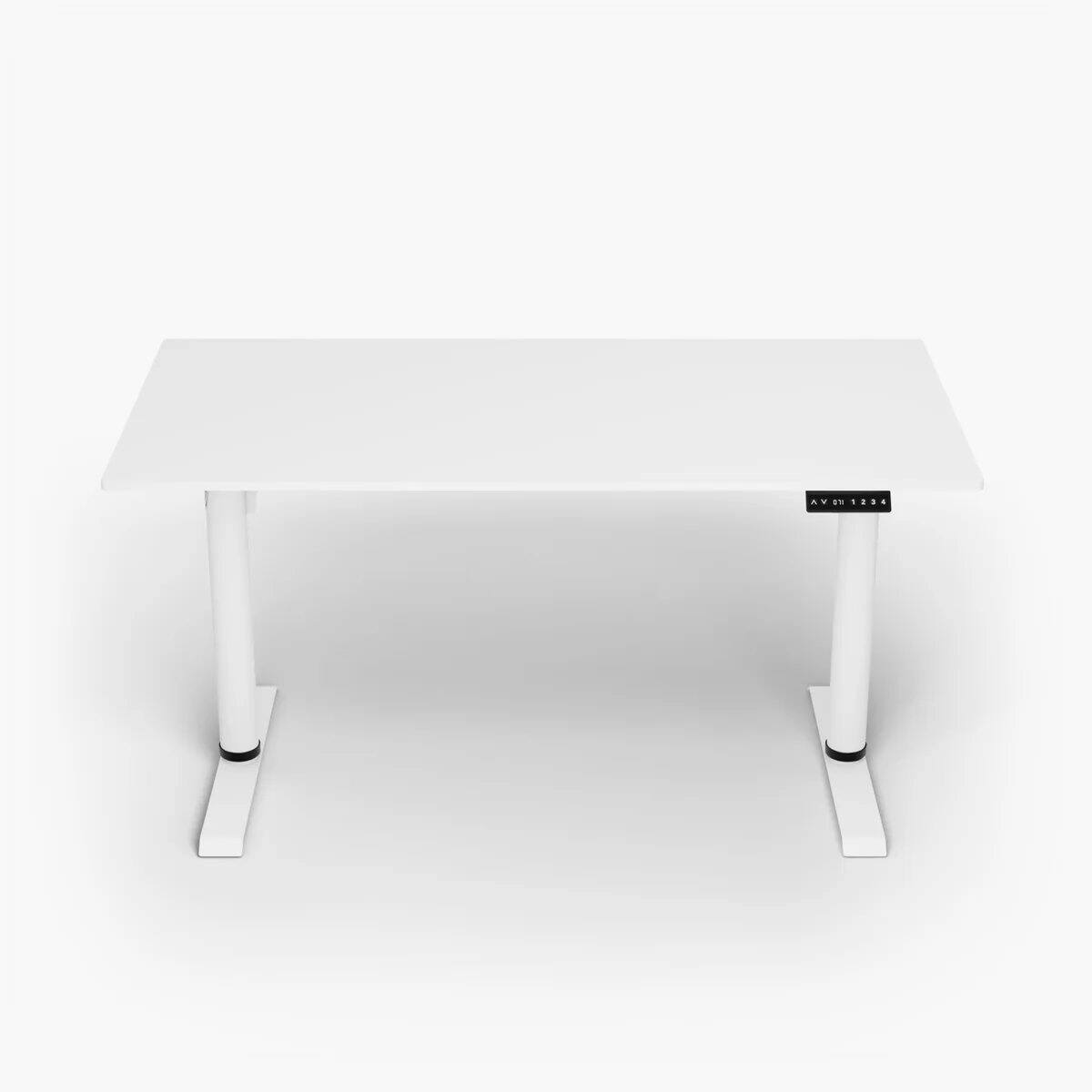 Left. Arozzi - Arena Nordico Electric Standing Desk - White - White.
