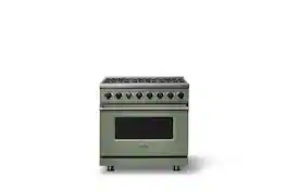 Viking - 36 in. Wide 6 Burner Dual Fuel Sealed Burner Range-LP - Eucalyptus