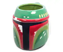 Silver Buffalo - Star Wars 3D Sculpted Boba Fett Helmet Ceramic Mug | Holds 20 Ounces - Green