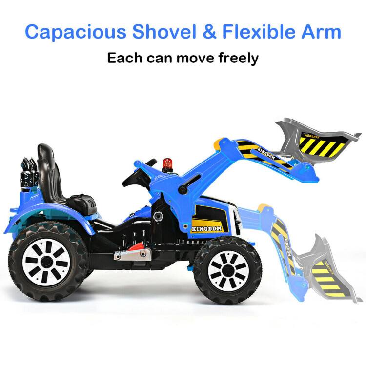 Capacious Shovel & Flexible Arm  
Each can move freely