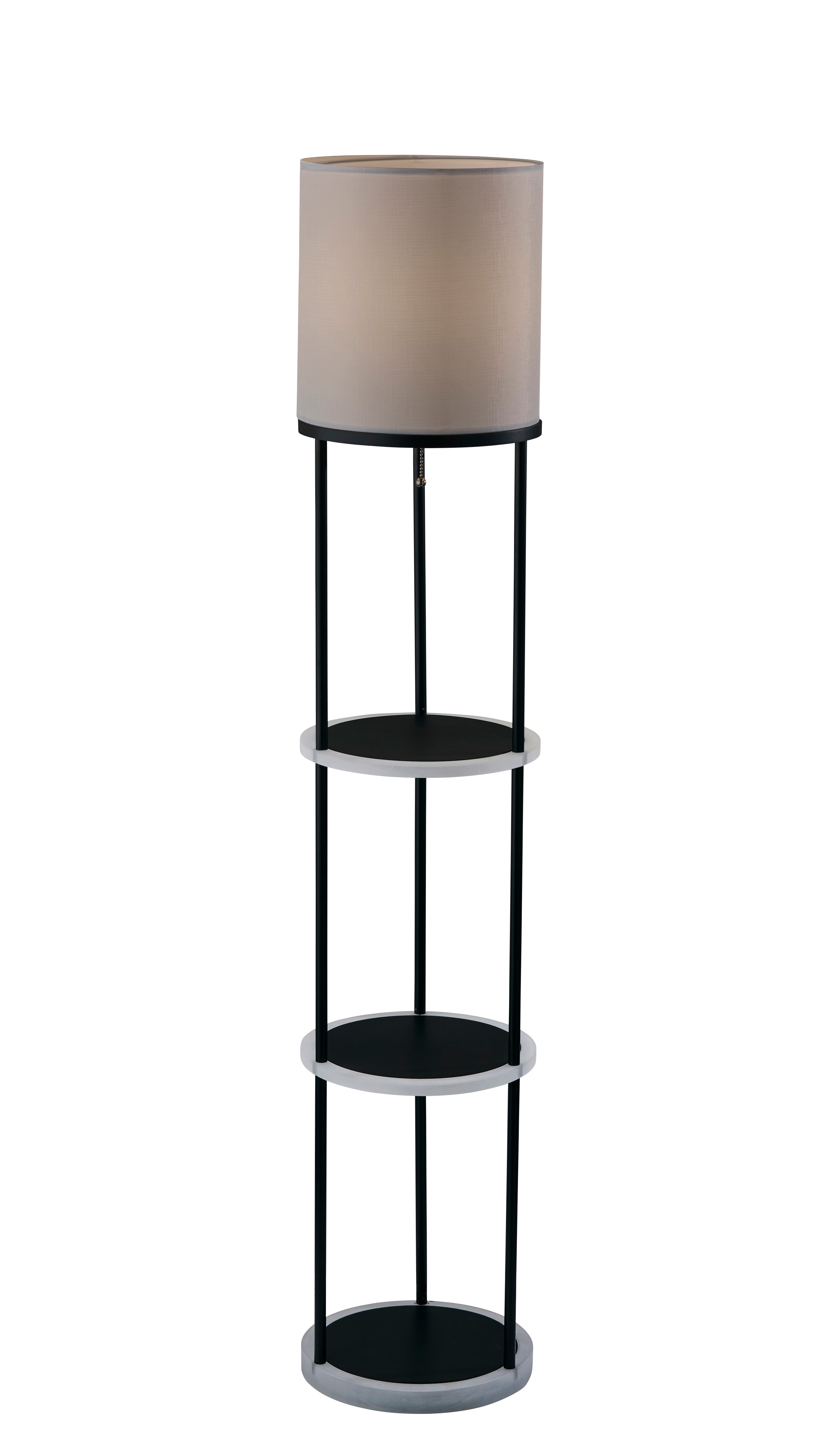 Front. Adesso Home - Keely RGB Color Changing Shelf Lamp.