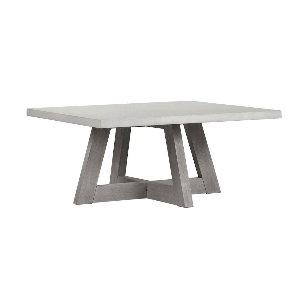 Front. Carolina Chair & Table - Largo Grey Rectangular Coffee Table With Concrete Top - Grey.