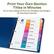 Print Your Own Section Titles in Minutes
Go to Avery Design & Print for templates and designs. No download required.
D MORVANA WIRELESS
1. Overview
2. Policies
3. Benefits
4. Calendar
5. Training
6. Compensation
7. Profit Sharing
8. Vacation
E Peterson CA