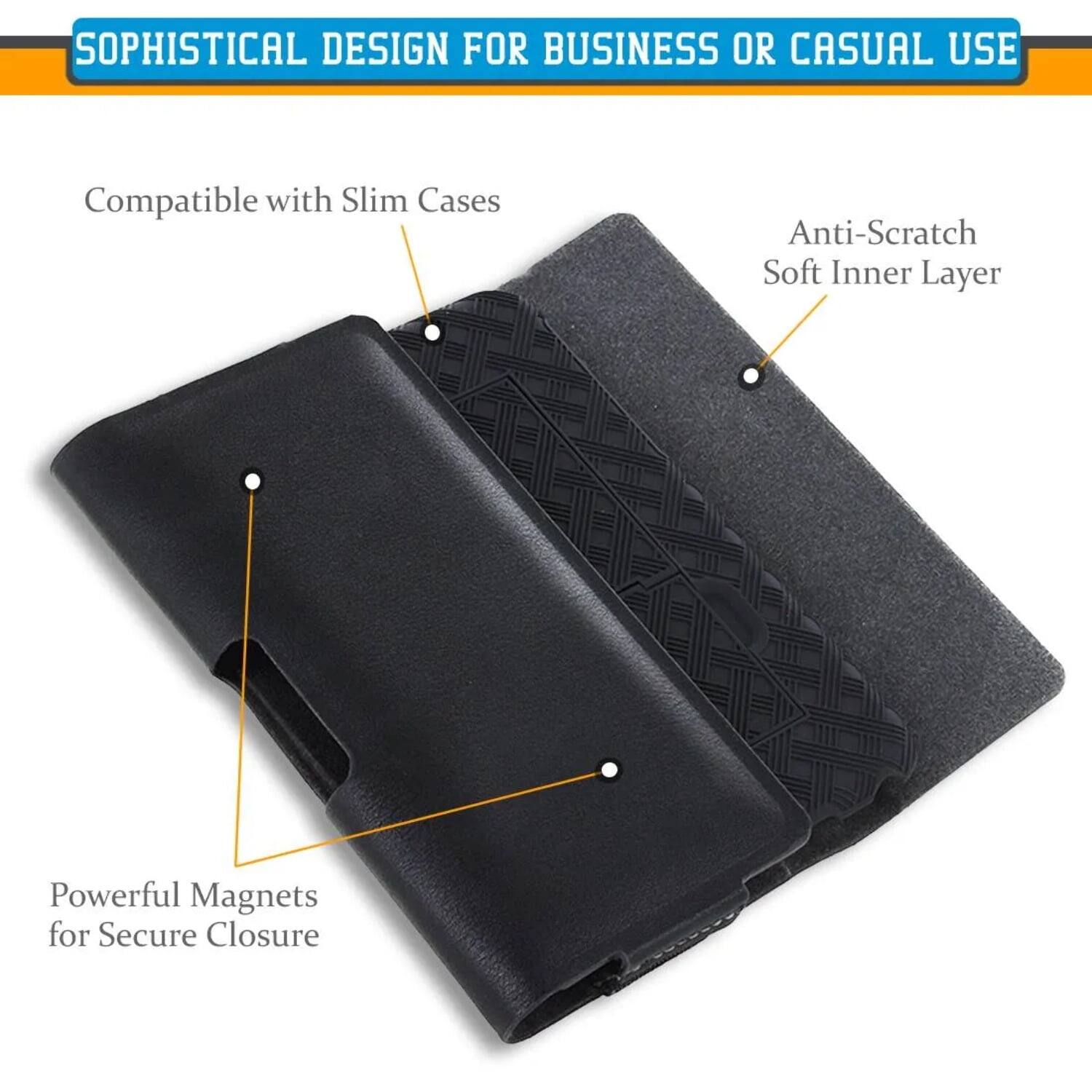 SOPHISTICAL DESIGN FOR BUSINESS OR CASUAL USE

- Compatible with Slim Cases
- Anti-Scratch Soft Inner Layer
- Powerful Magnets for Secure Closure