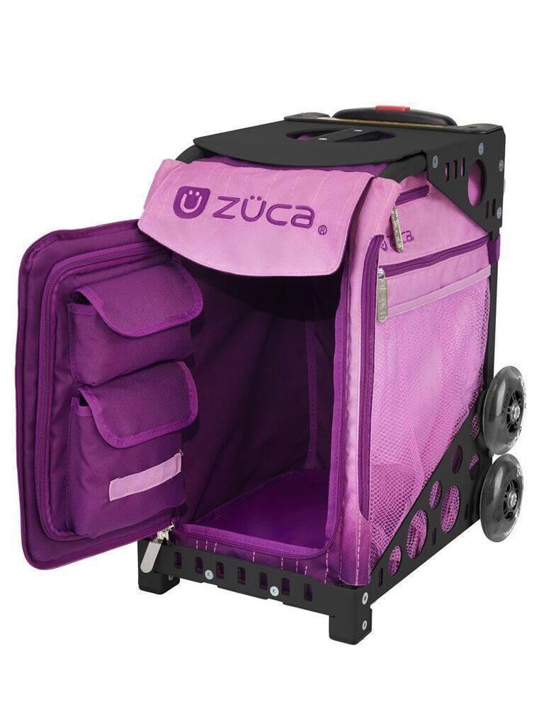 Back. Zuca - Zuca Rain Sport Bag and Black Frame with Flashing Wheels (Velvet) - Black.