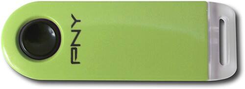 Front Standard. PNY - 4GB USB 2.0 Flash Drive - Lime Green.
