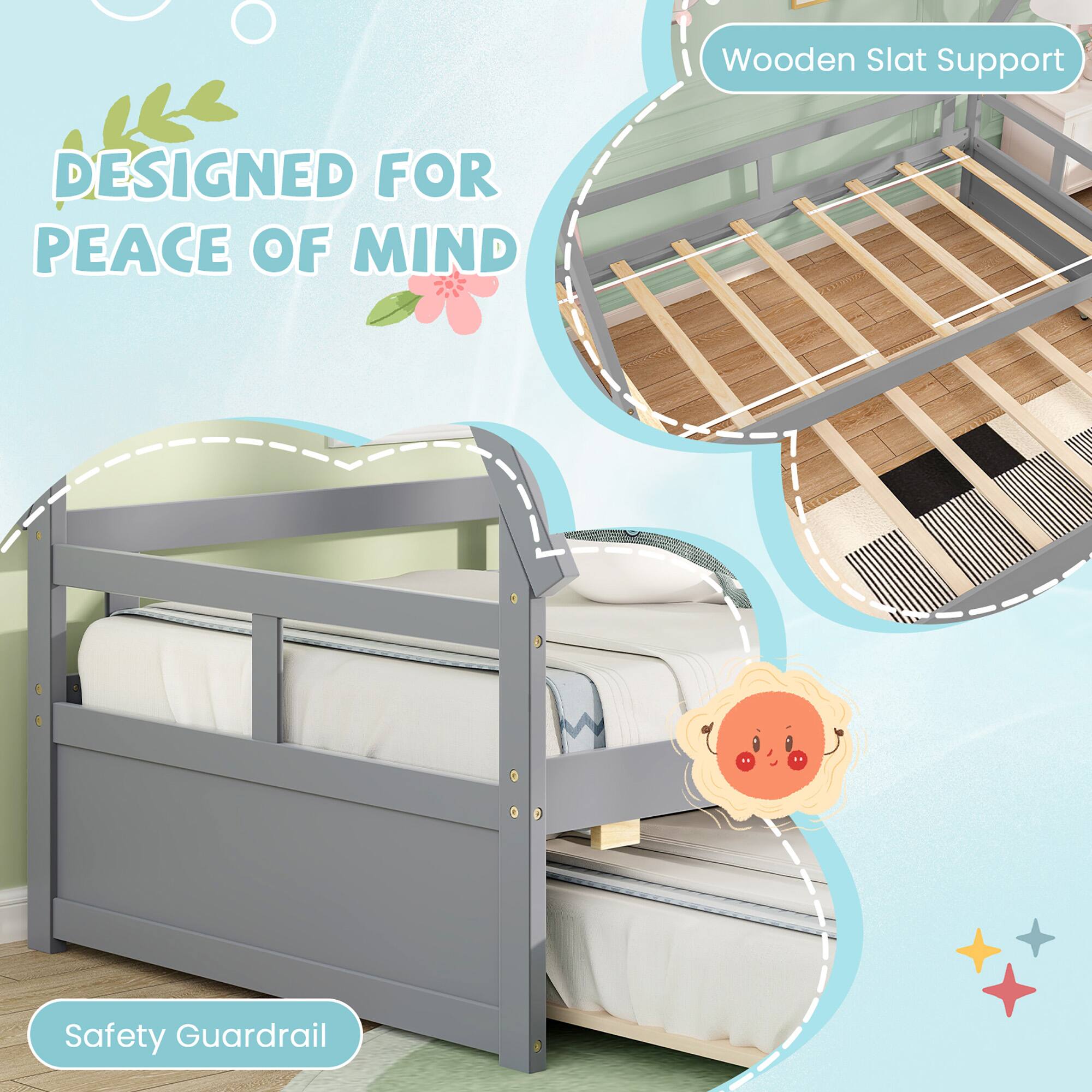 DESIGNED FOR PEACE OF MIND

Wooden Slat Support

Safety Guardrail