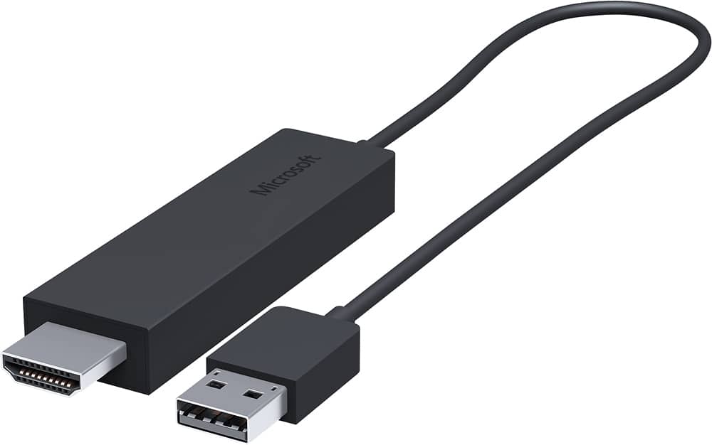 Front. Microsoft - Wireless Display Adapter - Black.