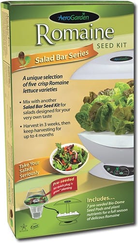 Angle Standard. AeroGarden - Romaine Seed Kit.