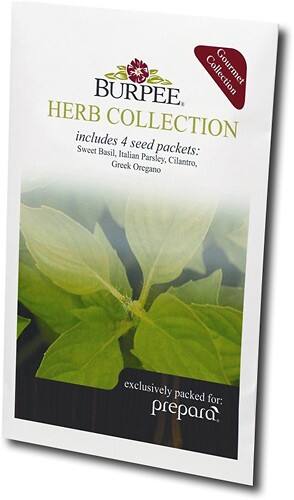 Angle Standard. Prepara - Burpee Herb Gourmet Collection Plant Seeds (4-Pack).