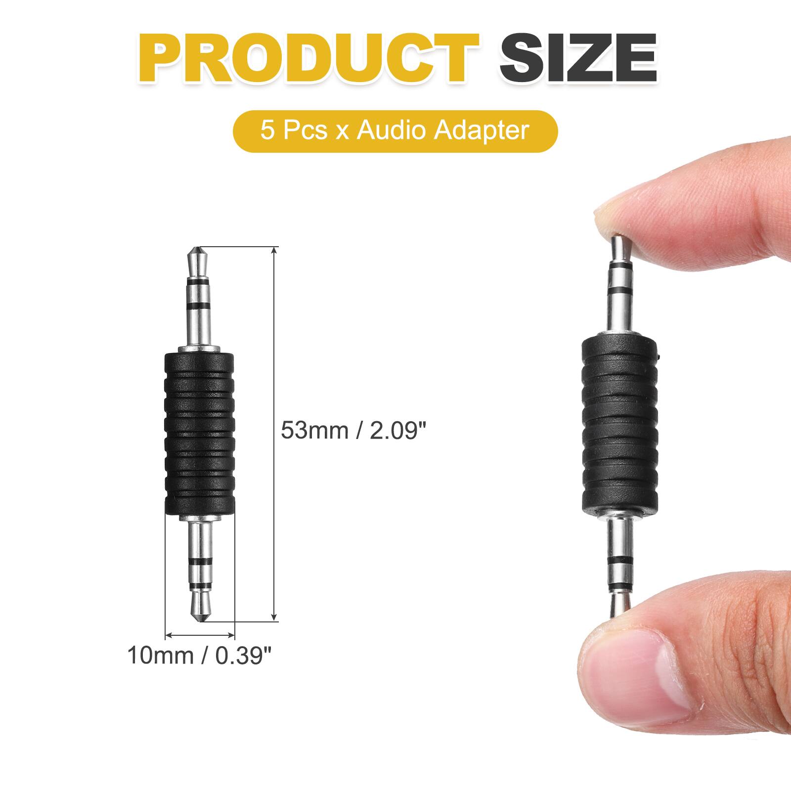 PRODUCT SIZE  
5 Pcs x Audio Adapter  
53mm / 2.09"  
10mm / 0.39"