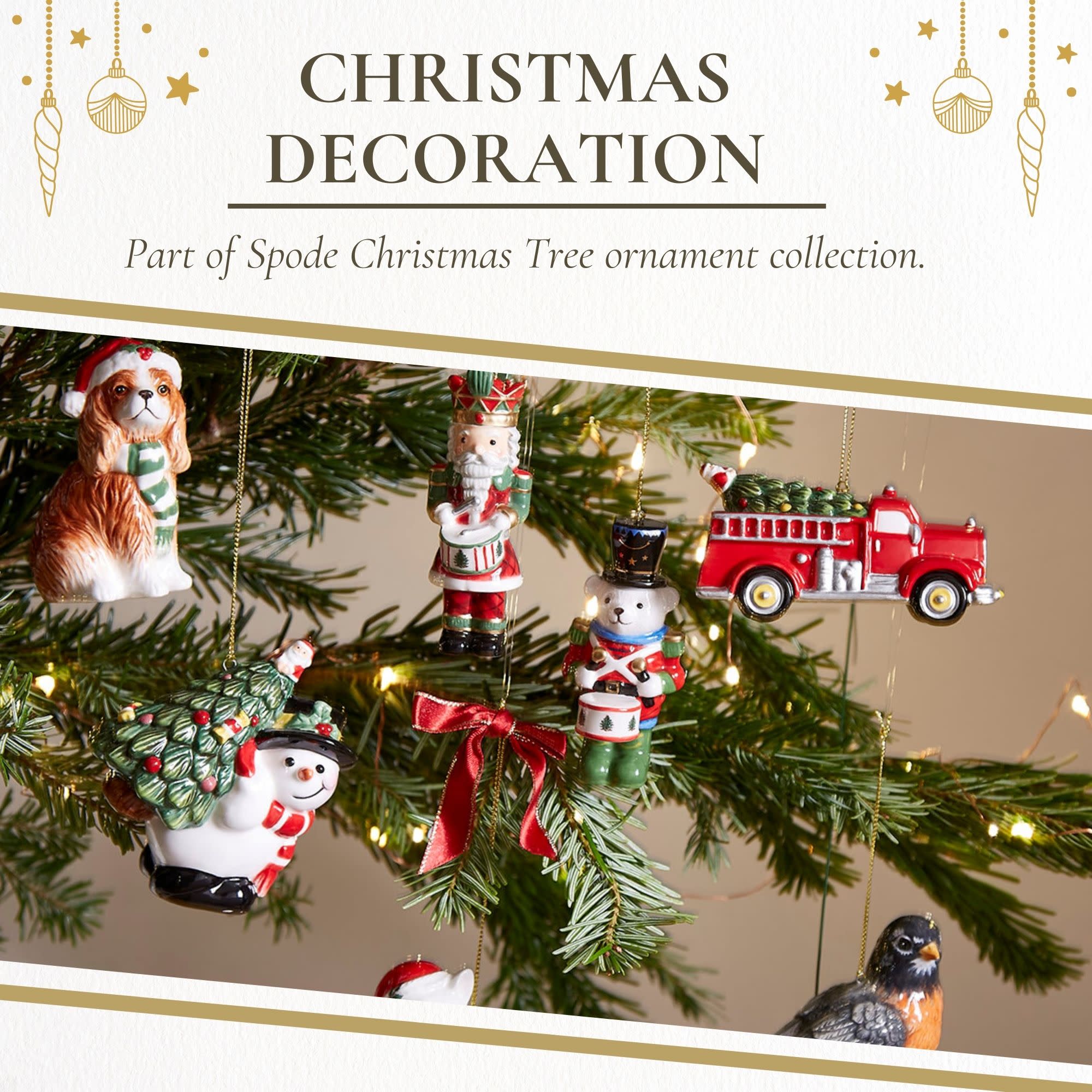 Spode Christmas Tree Collection Teddy Bear Nutcracker Ornament ...