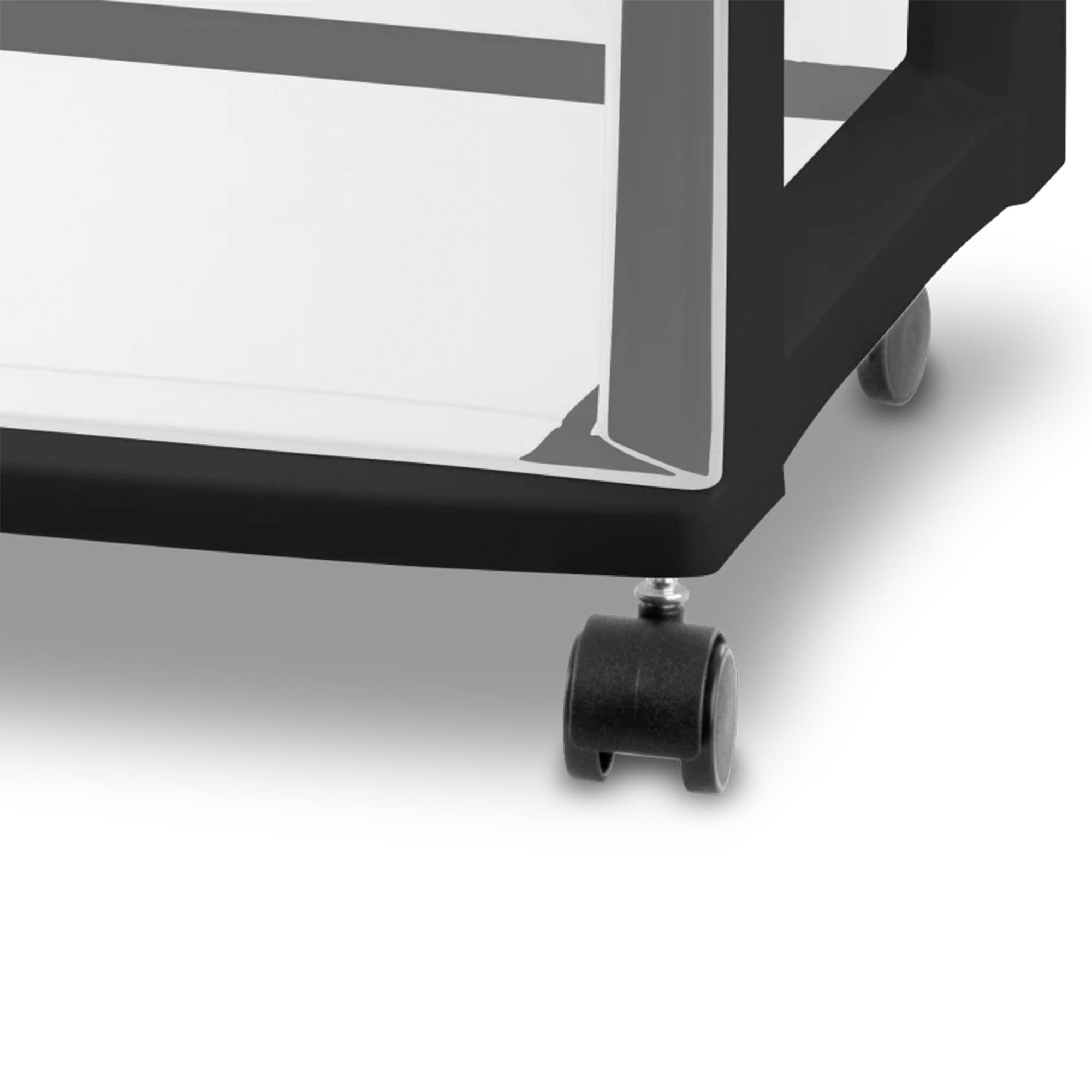Alt View 4. Sterilite - Sterilite Wide 3 Drawer Storage Cart, Plastic Rolling Organizer, Black Frame.