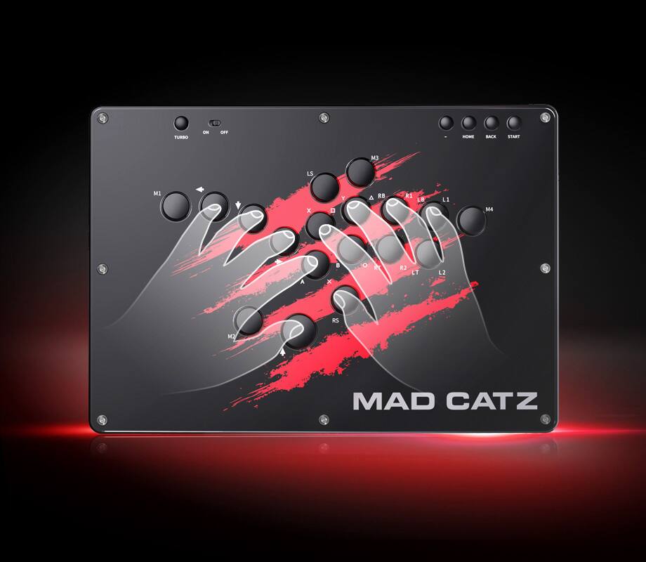 Mad Catz N.E.K.O. All Button Arcade Controller Compatible with PS4