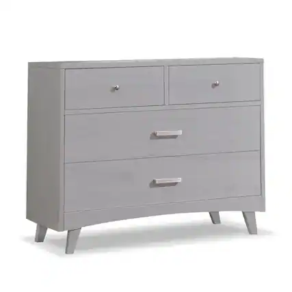 Front. Sorelle - Sorelle Soho 4 Drawer Dresser - Weathered Gray.