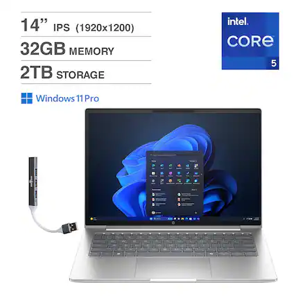 14" IPS (1920x1200)
32GB MEMORY
2TB STORAGE
intel CORE 5
Windows 11 Pro