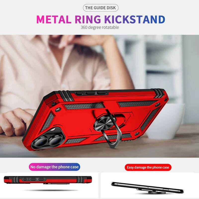 THE GUIDE DISK

METAL RING KICKSTAND  
360 degree rotatable

No damage the phone case

Easy damage the phone case