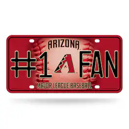 Rico Industries - Arizona Diamondbacks #1 Fan Metal License Plate Auto Tag - Multi