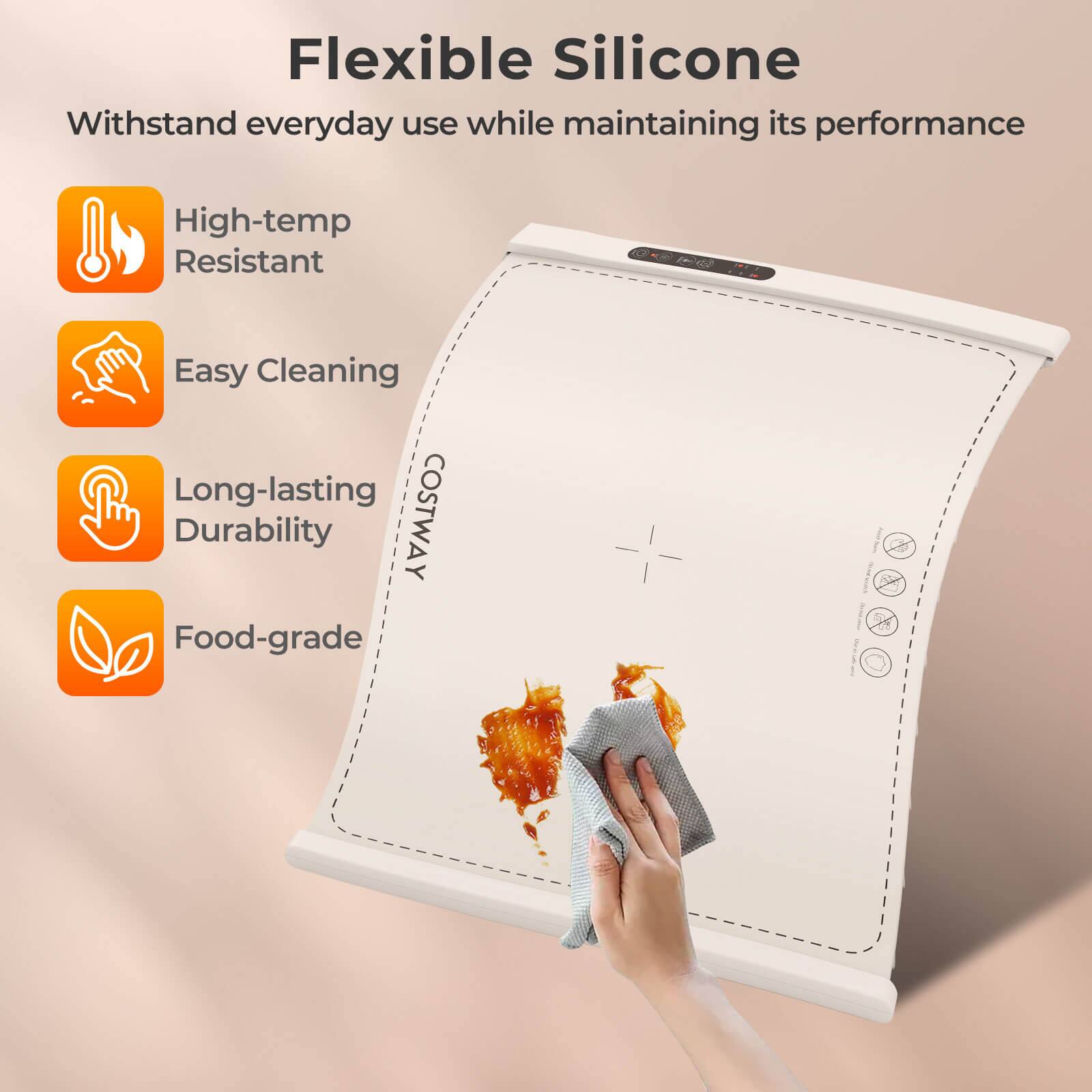 Flexible Silicone  
Withstand everyday use while maintaining its performance  

- High-temp Resistant  
- Easy Cleaning  
- Long-lasting Durability  
- Food-grade