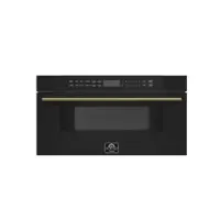 Forno Appliances - Capoliveri 1.2 cu. ft. Bulit-In Microwave Drawer with Sensor Cooking and Angled Touch Controls - Black - Front_Zoom