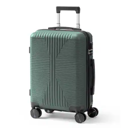 Front. Winado - 20" Hardshell Carry On Luggage with Spinner Wheels Lightweight PP Hardside Small Suitcase with Built-in Lock - Green.