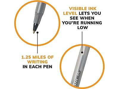 VISIBLE INK LEVEL LETS YOU SEE WHEN YOU'RE RUNNING LOW

1.25 MILES OF WRITING IN EACH PEN