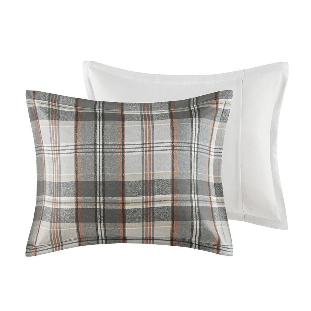 Alt View 4. Gracie Mills - Gracie Mills Simone Plaid Duvet Set - Tan/Gray.