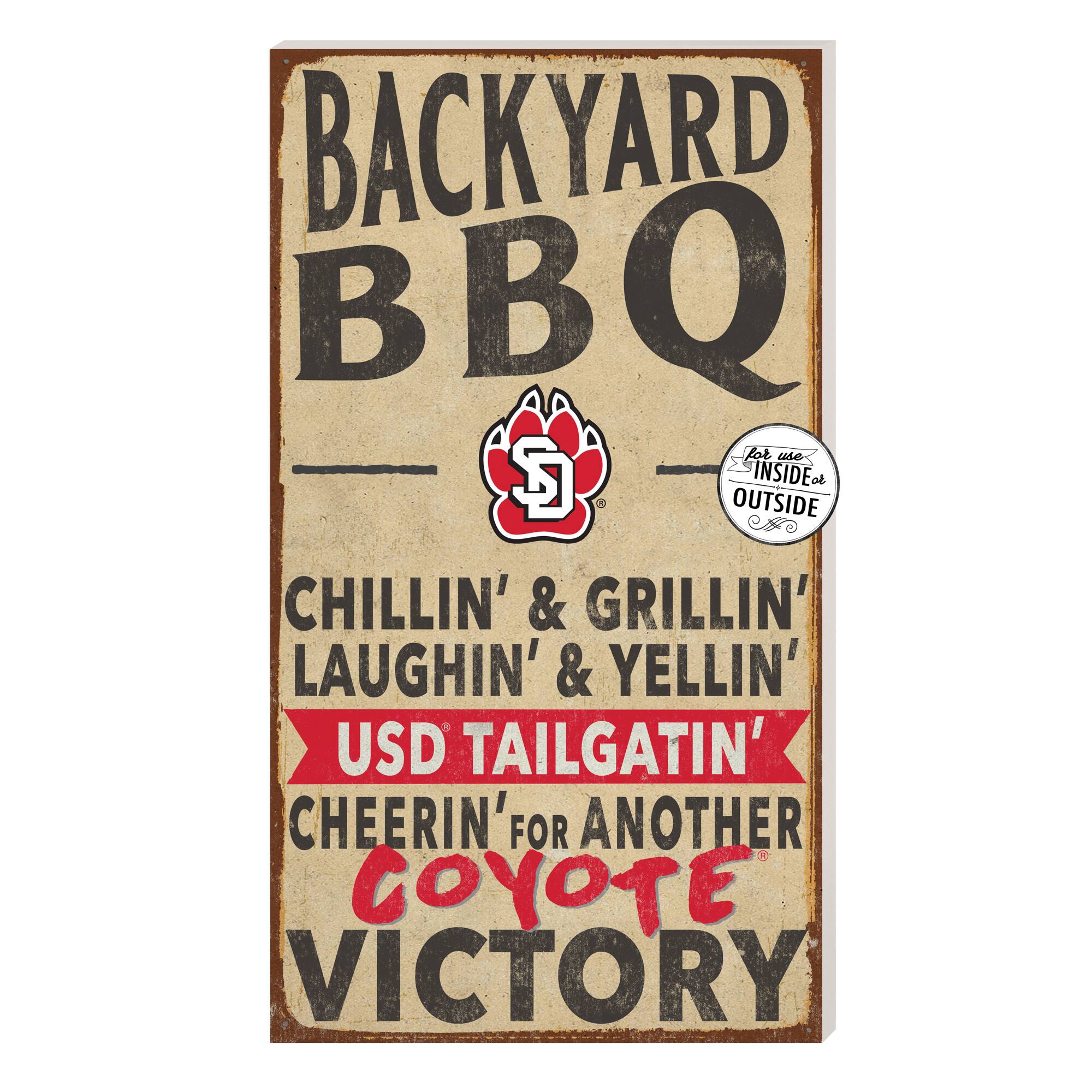 Brown South Dakota Coyotes 11'' x 20'' Indoor/Outdoor BBQ Sign