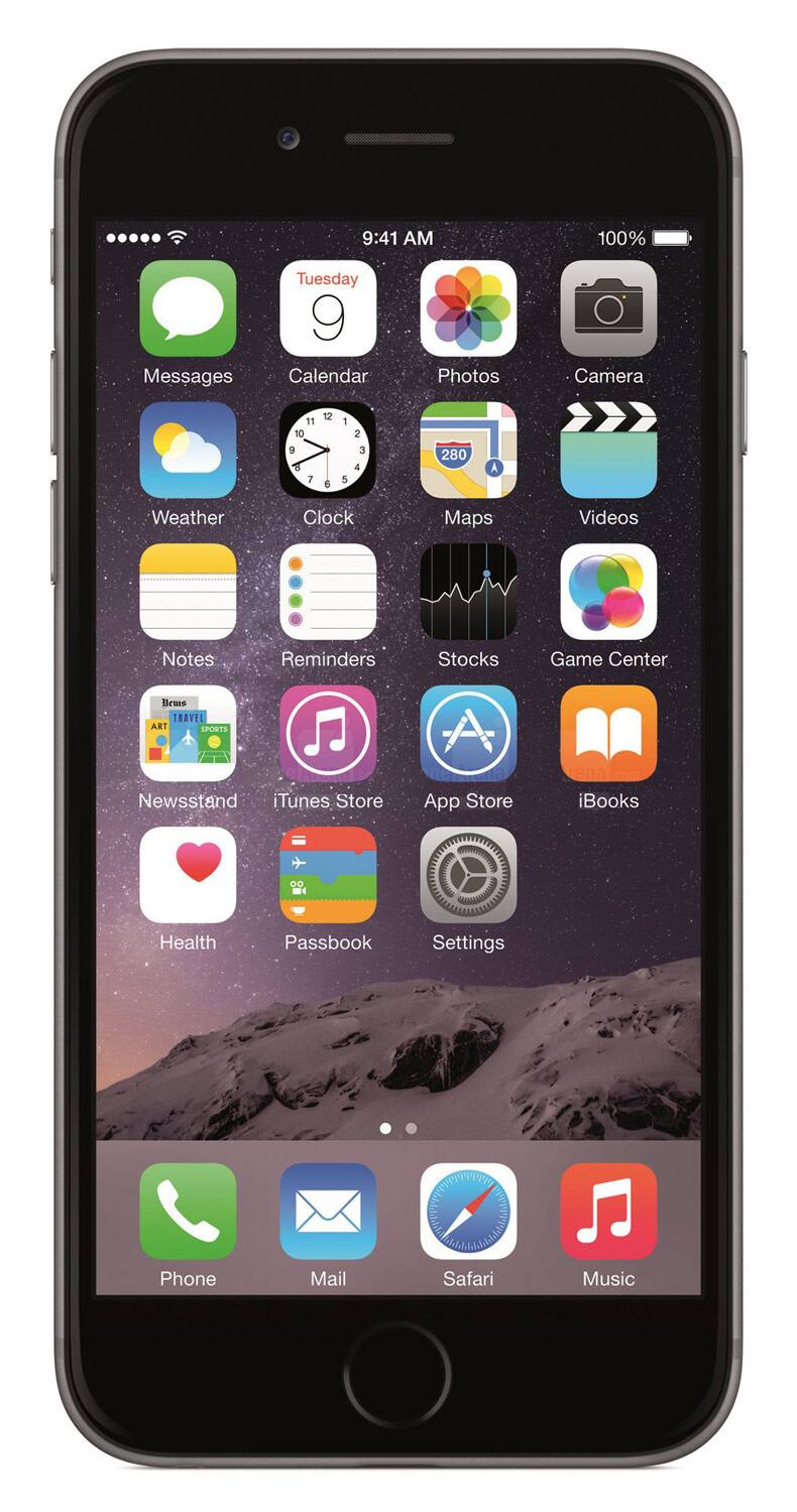 Front. Apple - iPhone® 6 16GB (Unlocked) - Gray.