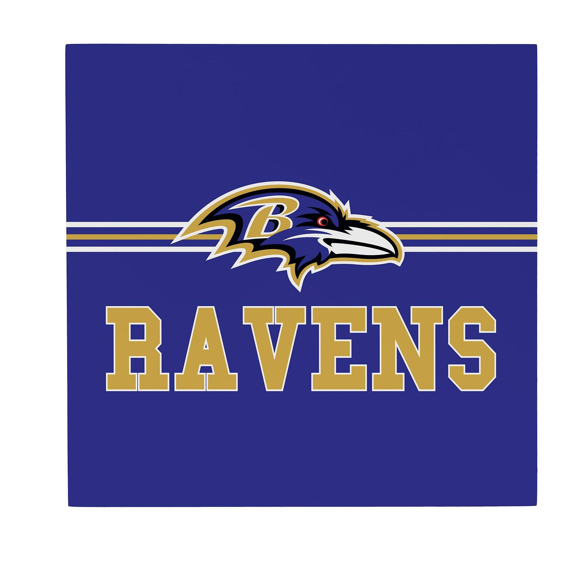 Baltimore Ravens 12" x 12" Wood Wall Sign
