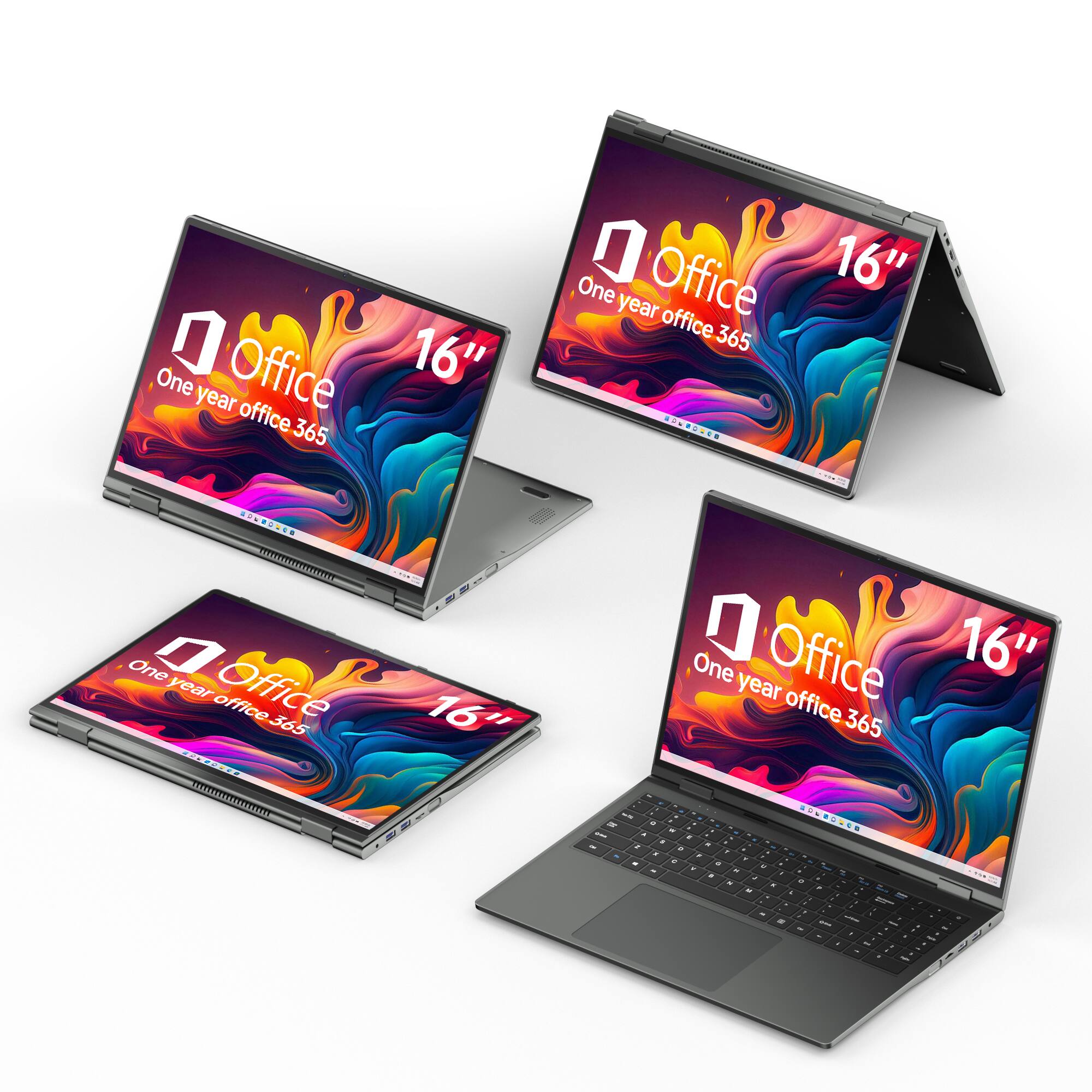 Jumper 2 in 1 Laptop, 16 inch Convertible Laptop Computer