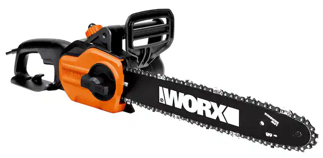 Front. WORX - WG305 8 Amp 14" Electric Chainsaw - Black.