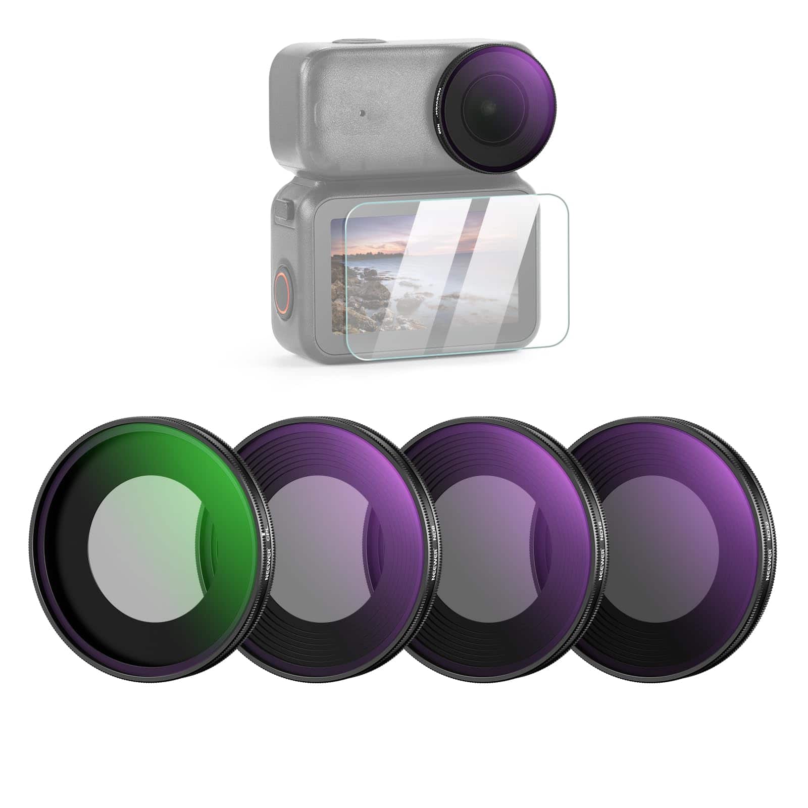 Neewer - DJI Osmo Nano ND8/16/32/CPL 4-Pack + Screen