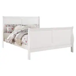 Manhattan Lane - Transitional Panel Design Sleigh Twin Size Bed, White - White
