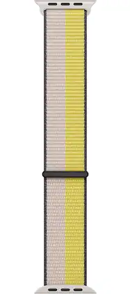 Apple - Watch Band - Sport Loop (41mm) - Oat Milk/Lemon Zest - Regular - Off-White||Yellow