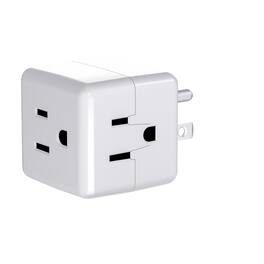 Energizer - 3 Device Multi Plug Wall Outlet Extender – Power Strip Expander, Outlet Splitter, Adapter - White