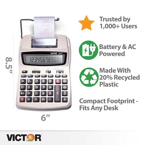 Trusted by 1,000+ Users

8.5" OR 1300-2

Battery & AC Powered

Made With 20% Recycled Plastic

Compact Footprint - Fits Any Desk

VICTOR