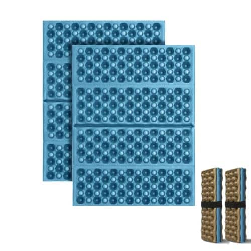 Reds Spade - Stadium Seat Pad Camping Foam Foldable Z Cushion Insulated Sitting For Backpacking Outdoor Picnic Hiking Mo - Blue 2pc