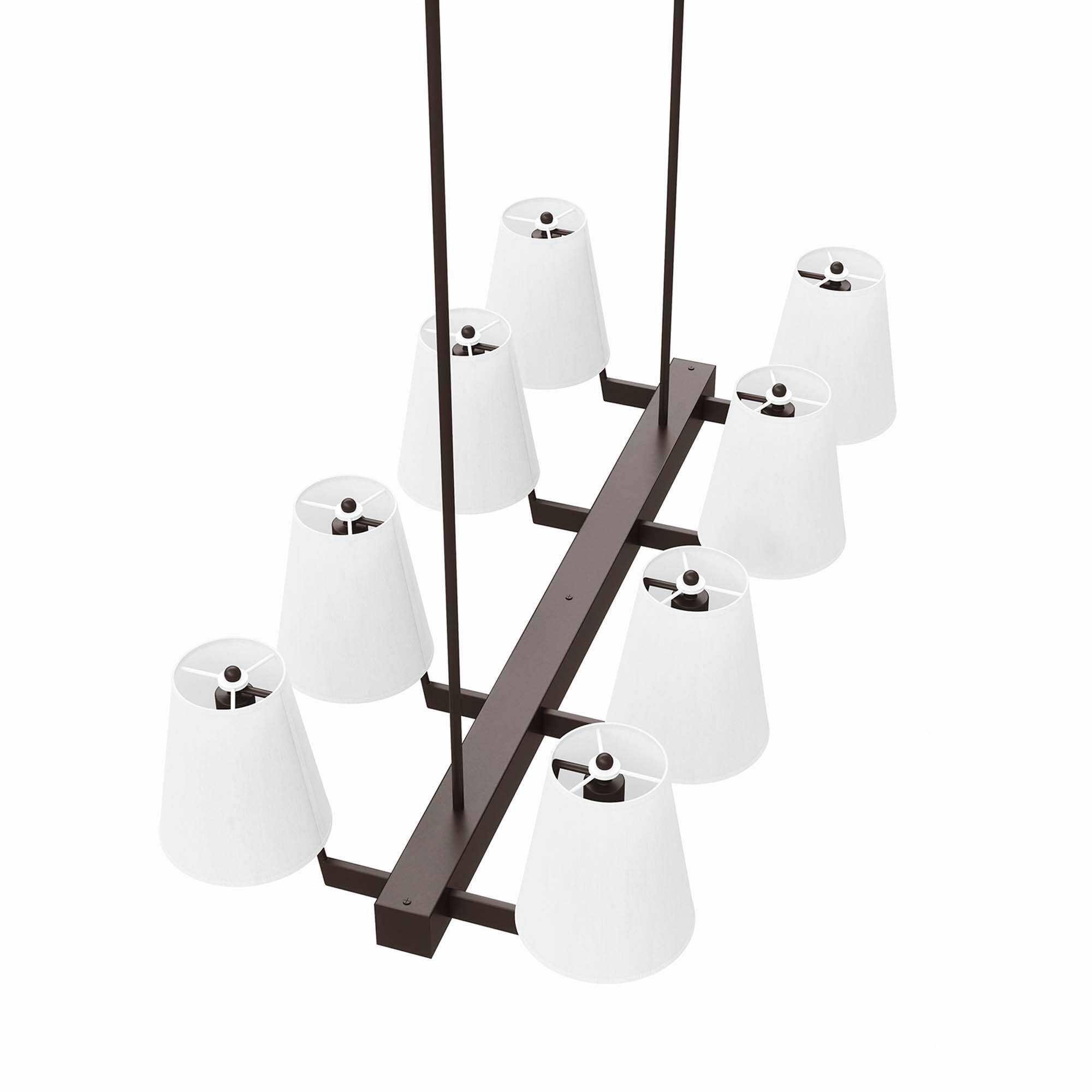 Alt View 4. Modway - Enthrall 8-Light Chandelier by Modway - White Brass.