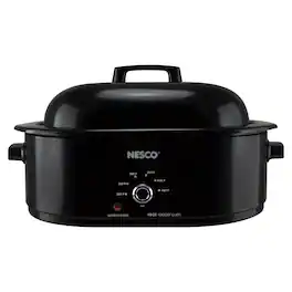 Nesco - 18-qt. Roaster Oven with Porcelain Cookwell - Black