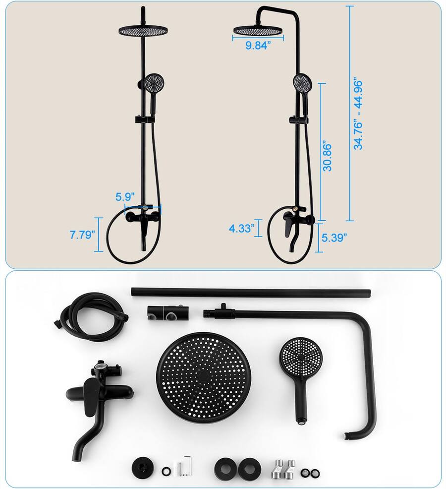 Dermometer Fixture Dazzed Corner Wall Mount 3 Function Outdoor Shower Fixture with ...