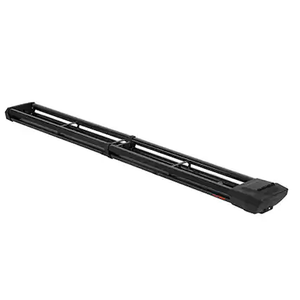Front. Yakima - Yakima DoubleHaul Customizable Rooftop Fly Rod Carrier, Fits Yakima Crossbars - Black.