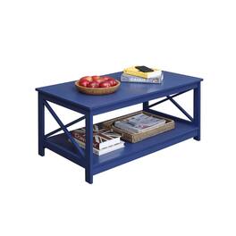 Convenience Concepts - Oxford Coffee Table with Shelf - Cobalt Blue