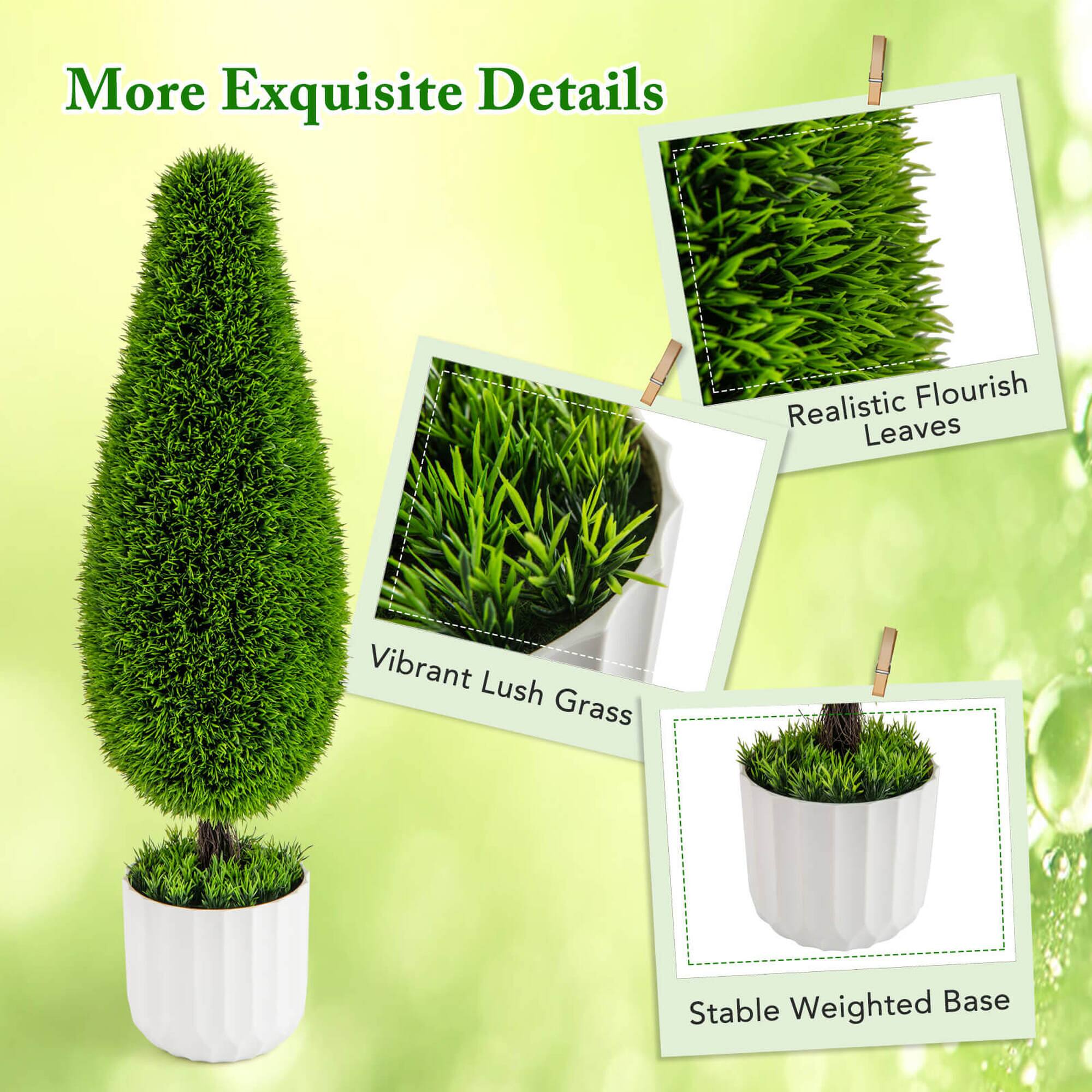 More Exquisite Details
Realistic Flourish Leaves
Vibrant Lush Grass
Stable Weighted Base