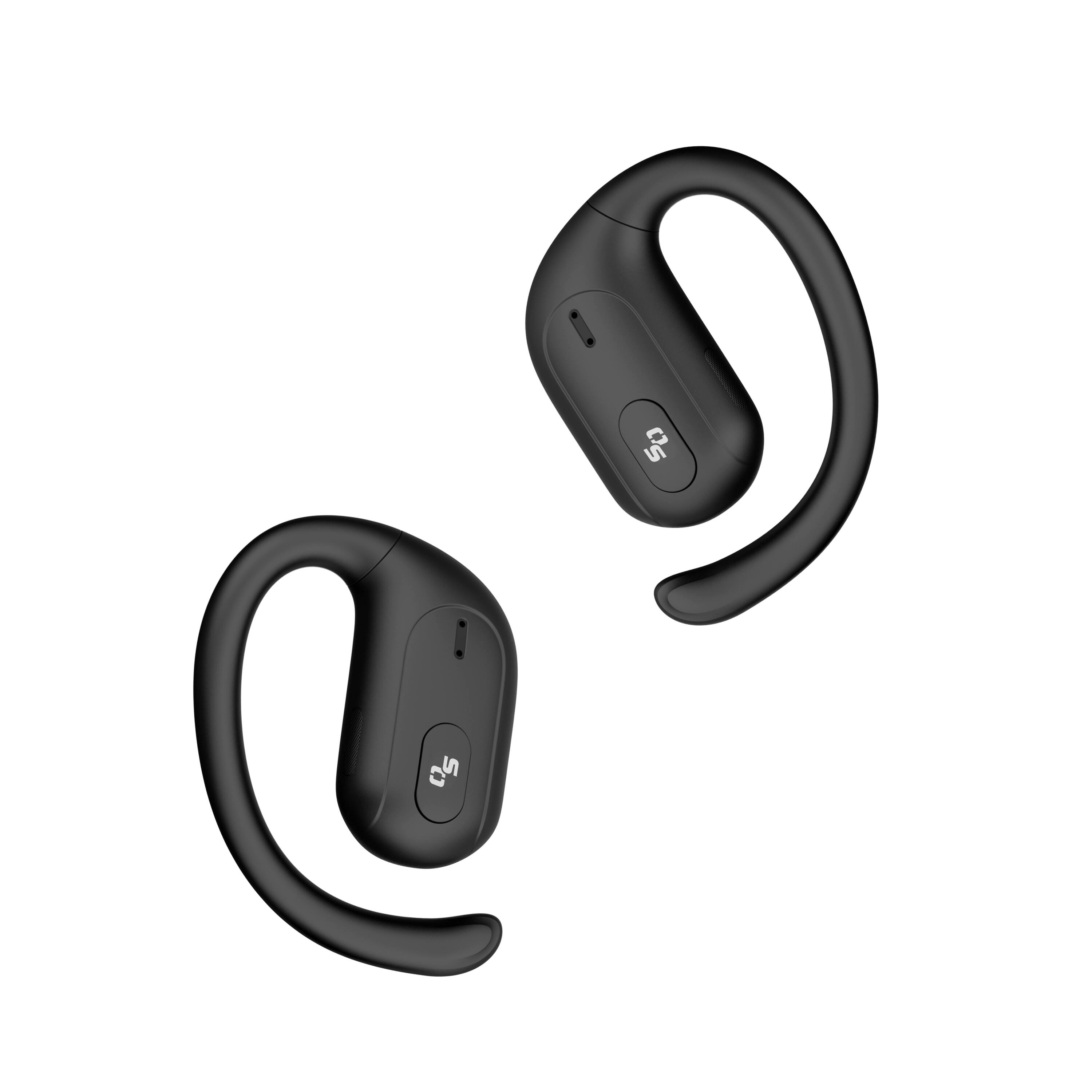Angle. OPN Sound - Aria+ True Wireless Earbuds With Charging Case - Black.