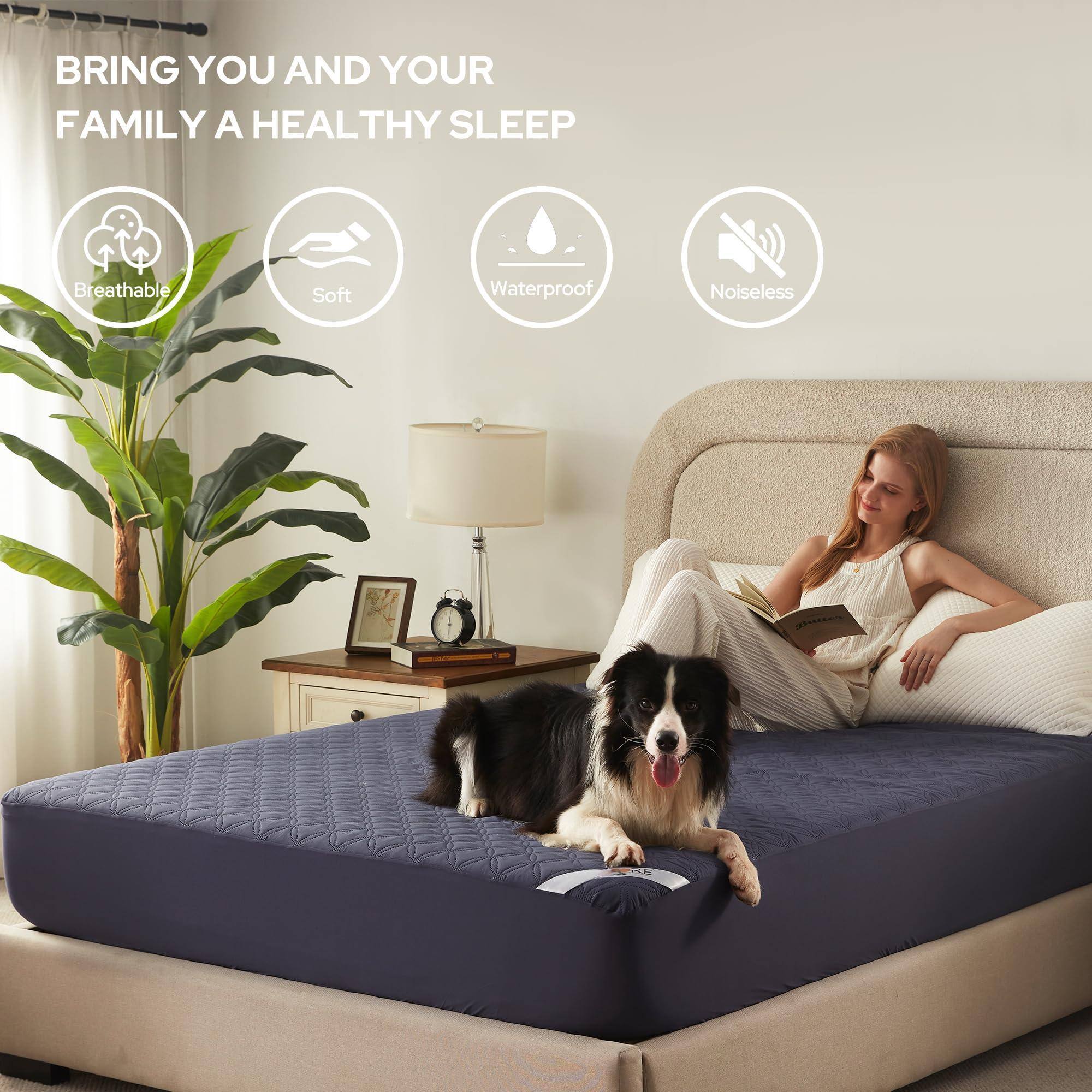BRING YOU AND YOUR FAMILY A HEALTHY SLEEP

- Breathable
- Soft
- Waterproof
- Noiseless