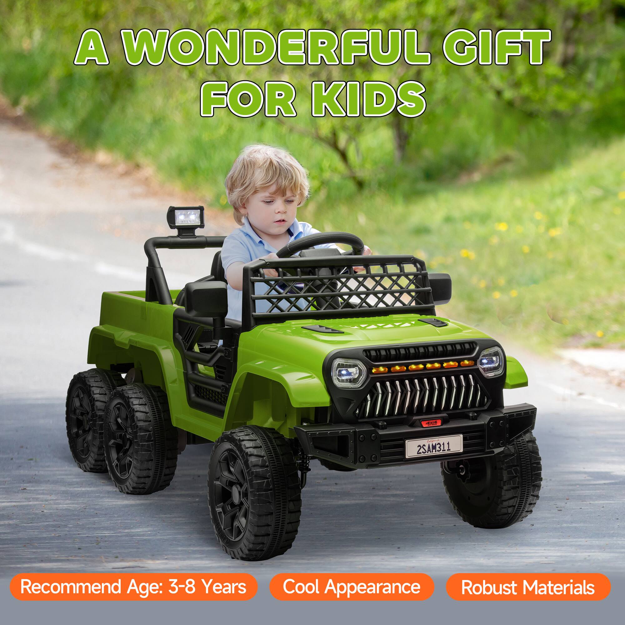 A WONDERFUL GIFT FOR KIDS

Recommend Age: 3-8 Years

Cool Appearance

Robust Materials