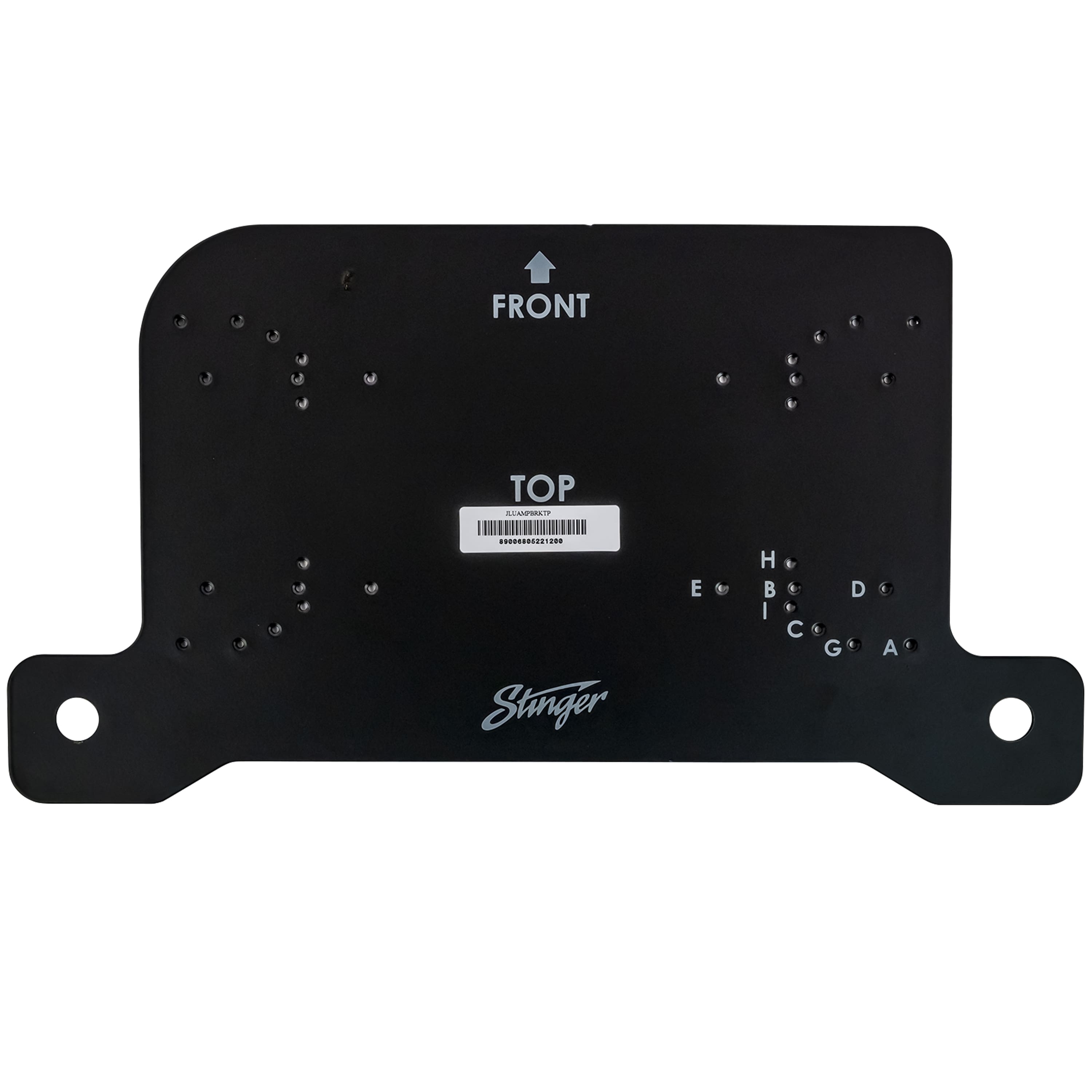 Stinger - Passenger Side Under-Seat Amplifier Mounting Bracket for Select Jeep Wrangler JL and Gladiator JT Vehicles - Black - Front_Zoom